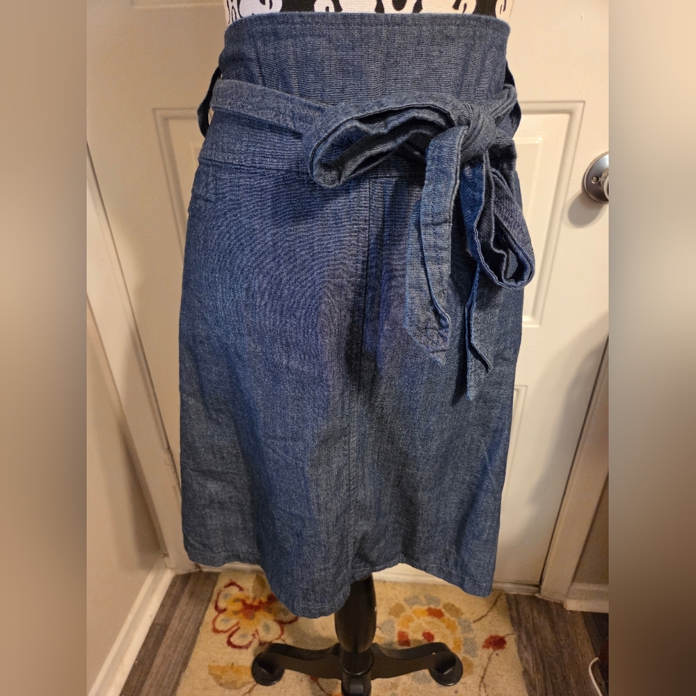 Lane Bryant Denim A-Line Tie Front Skirt